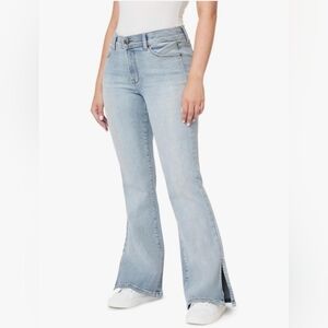 Kensie The Savannah Flare Denim Jeans Size 10 30 NEW NWT Split Hem Mid Rise